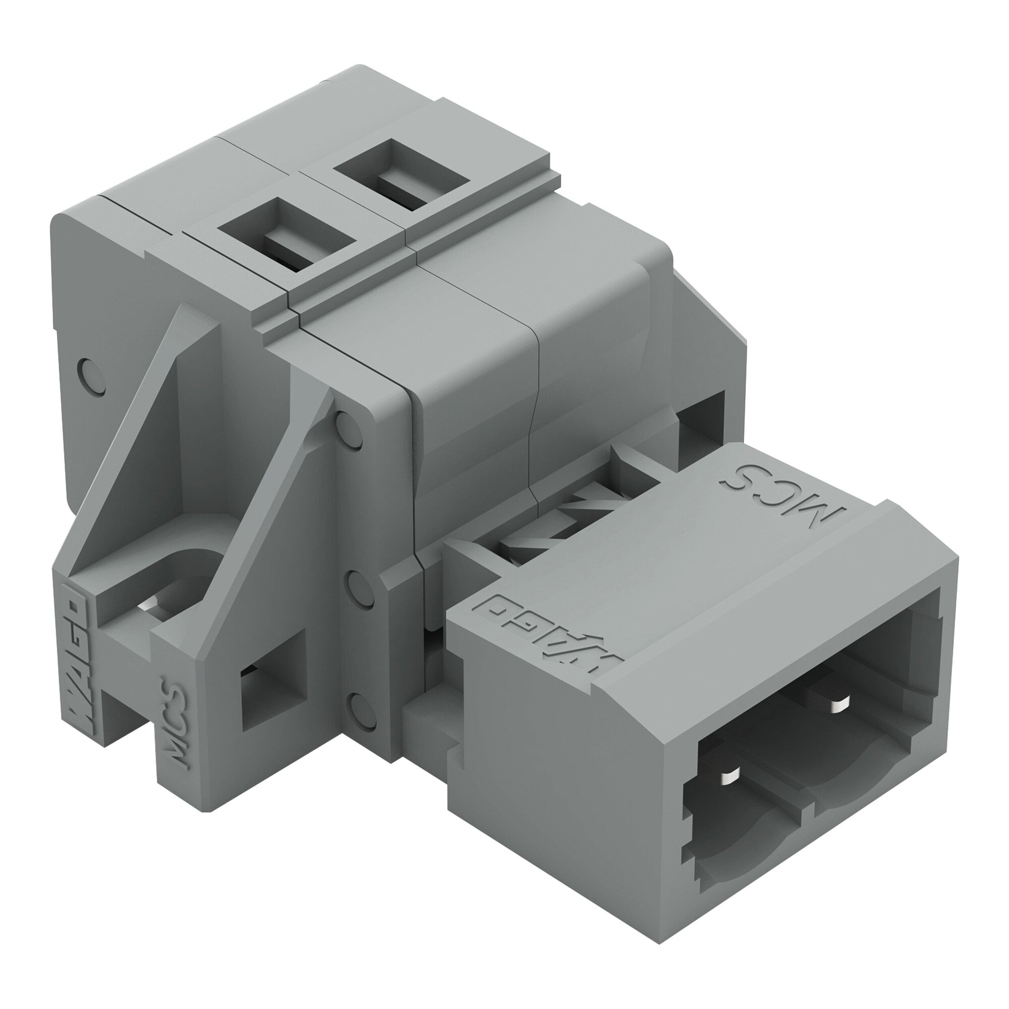 231-602/019-000 Operating Tool 1-Conductor Male Connector, 630 V, 12 A, 28 to 12 AWG Wire, 2 Poles, Panel Mount