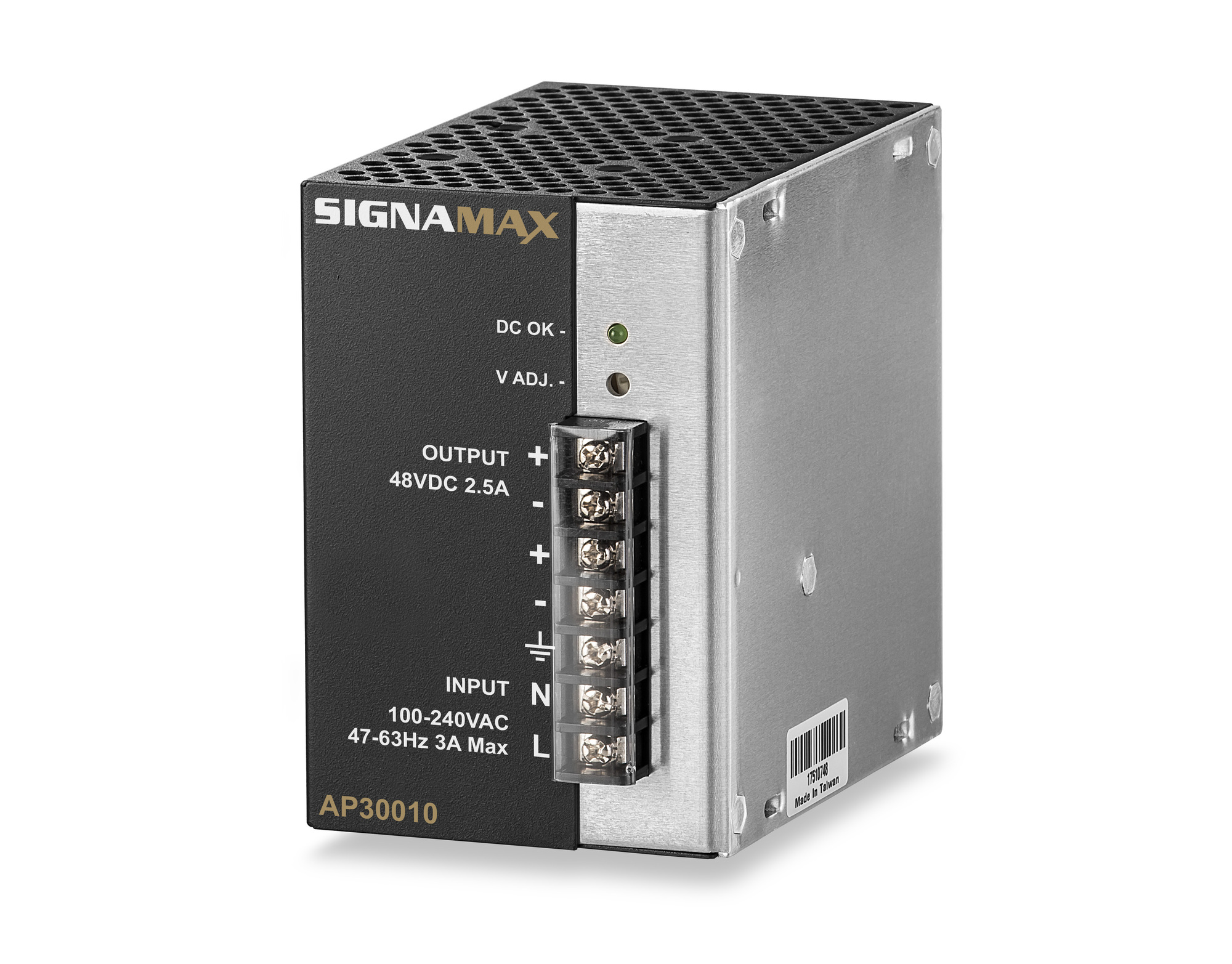 48VDC Industrial Power Supply 120W DIN-Rail Mount