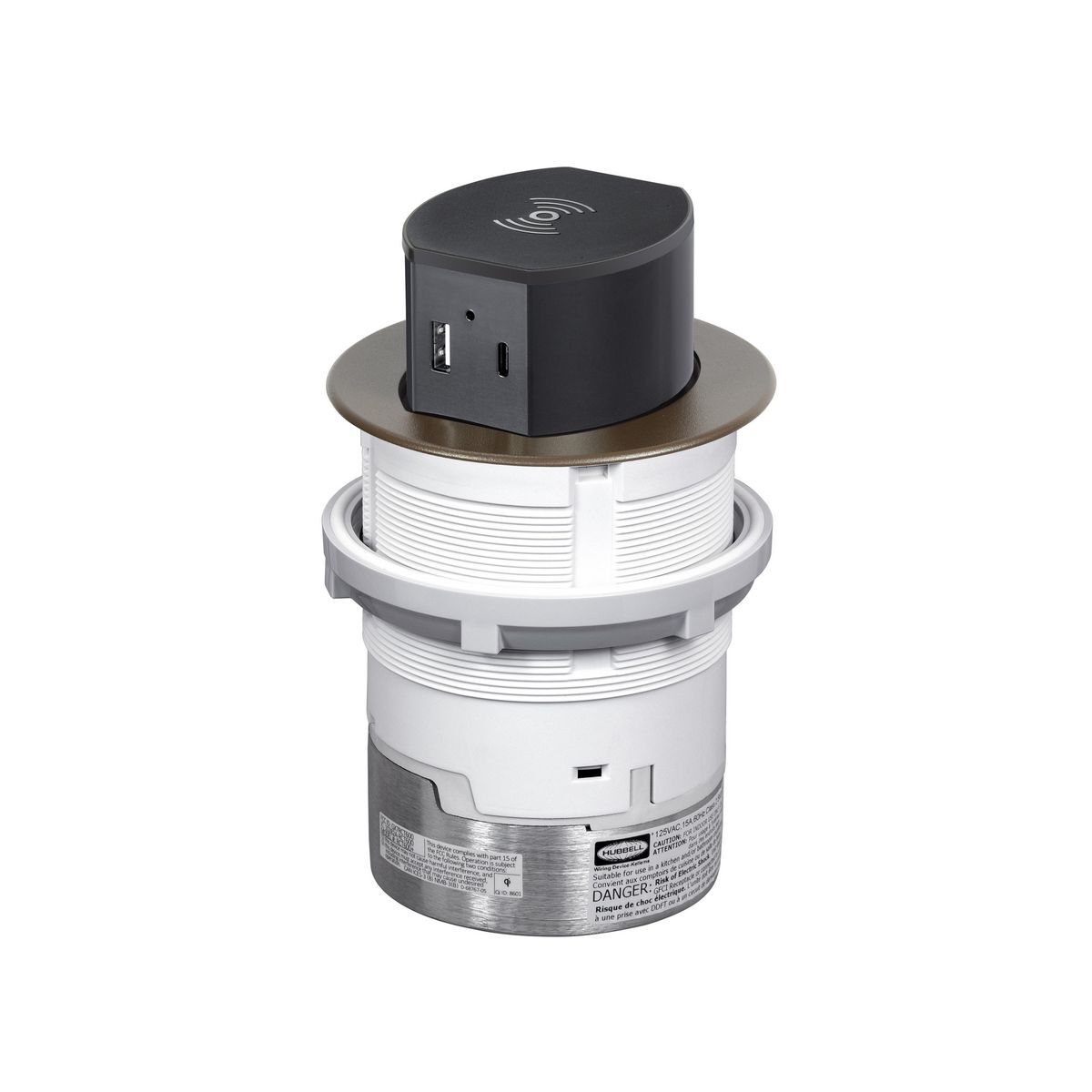 RCT600BZE RCT Receptacle Straight Blade Devices, 125 V, 15 A, 2 Poles, 3 Wires, Bronze
