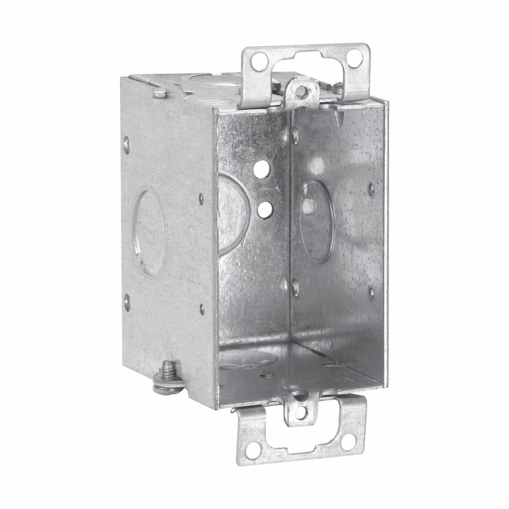 TP218 Thepitt Deep Gangable Welded Switch Box, Steel, 12.5 cu-in Capacity, 2 Knockouts, 2 in W x 2-1/2 in D x 3 in H