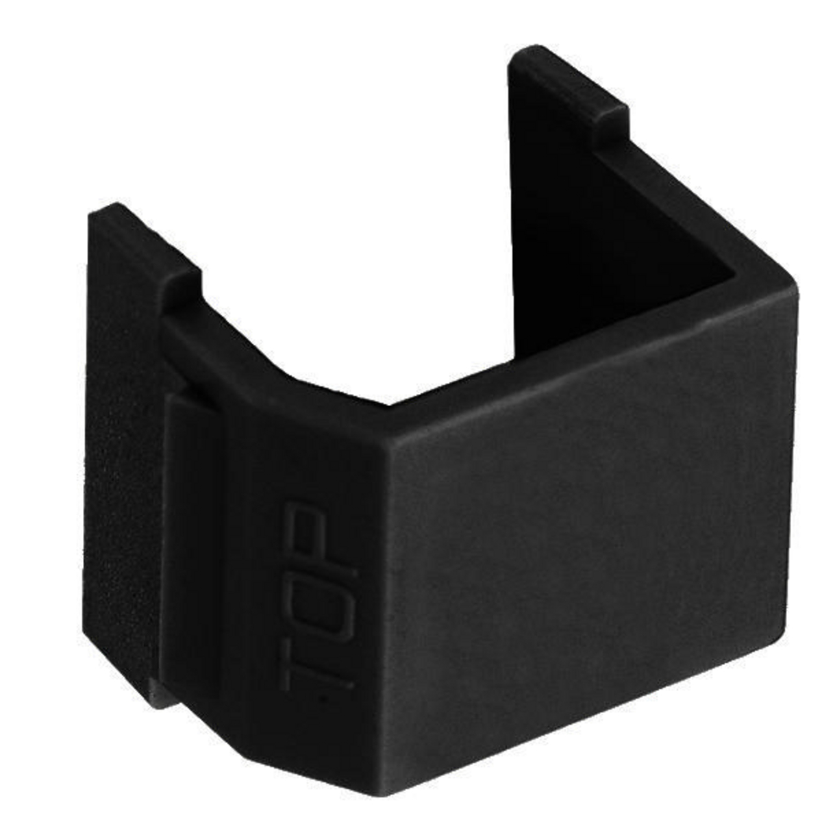 SFSBBK10 Standard Blank Connector, Snap-Fit Mount, Phosphor Bronze Contact, Black