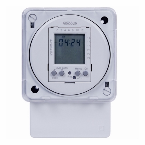 FM1D20A-120 Grasslin 1-Channel Electronic Timer Switch, 1 min to 24 hr/7 days Setting, 120 V AC, 1 hp, 1/2 hp, 1CO 1 Form C SPDT Contact, 1 Poles