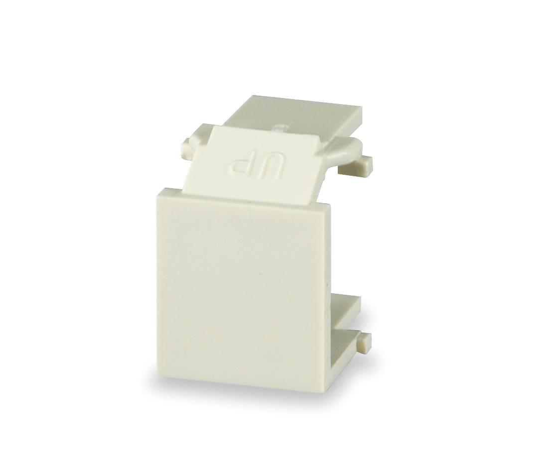 CMK-BL Blank Insert, Keystone Module, Snap-Fit Mount, Thermoplastic, Light Ivory