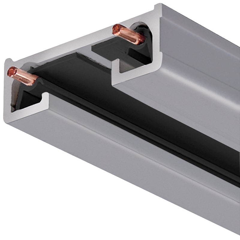 R 8FT SL R Series 1-Circuit Trac System, 8 ft L x 1-3/8 in W, Extruded Aluminum