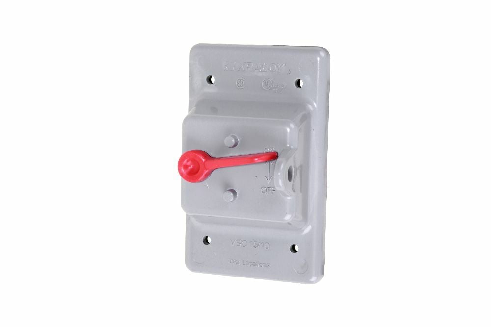 078900 Weatherproof Cover, 4.765 in L x 2.97 in W x 1.21 in D, Toggle Switch Cover, PVC