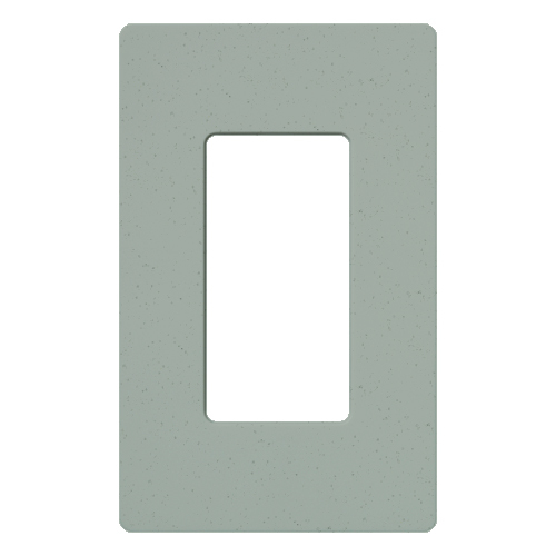 SC-1-BG Diva Satin Colors Designer Style Screwless Standard Wall Plate, 1 Gangs, 2.94 in W x 4.69 in H, Plastic, Bluestone