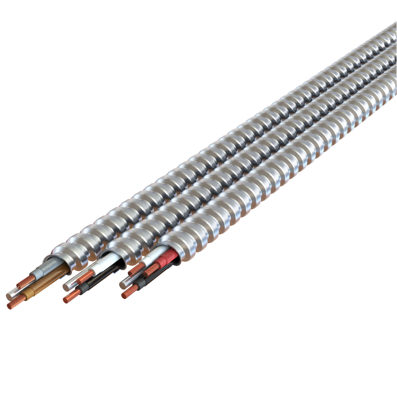 3104Z42-00 MC-Quik Lite  Type MCI-A Armored Cable, Coil Packaging, 600 V, (2) 12 AWG Solid Copper Conductor, 250 ft L