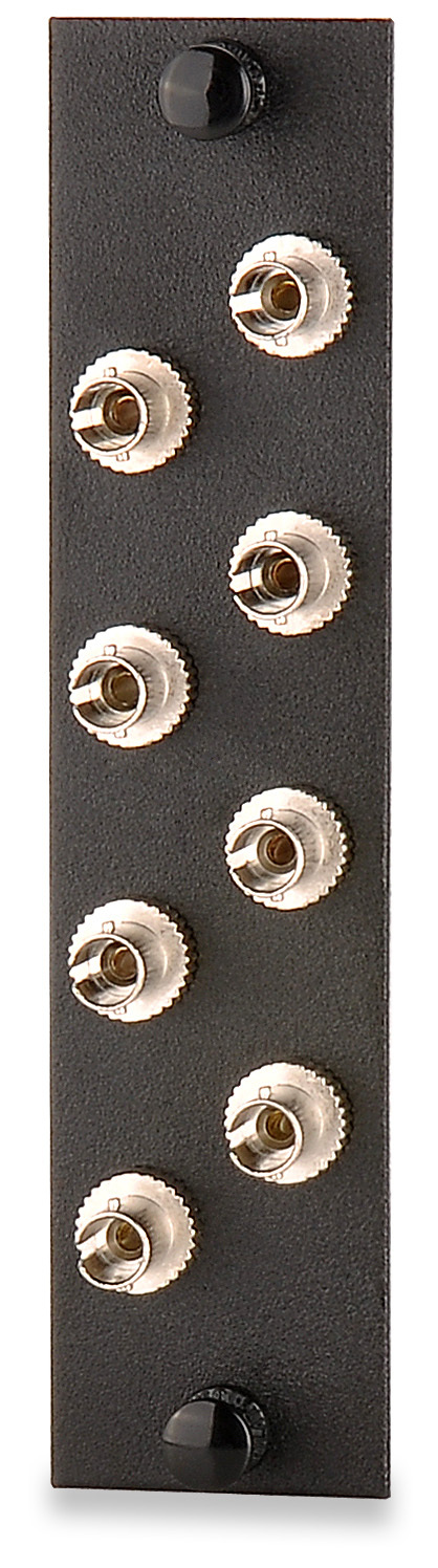 6-Port (6 Fiber) ST SM Adapter Plate, Ceramic Sleeve
