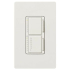 Maestro Dual Incandescent/Halogen Dimmer and Switch, Single-pole, clamshell packaging, White finish, 120V/300W dimmer, 2.5A switch in white