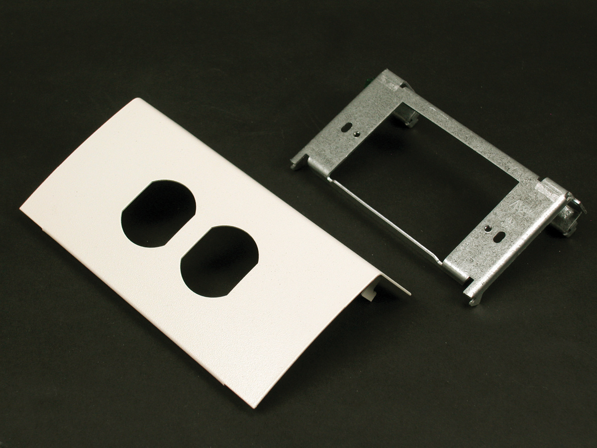 Raceway Plate, 1-Channel Duplex, 6 in L, For Use With: DS4000 Series Raceway System, Steel, Gray
