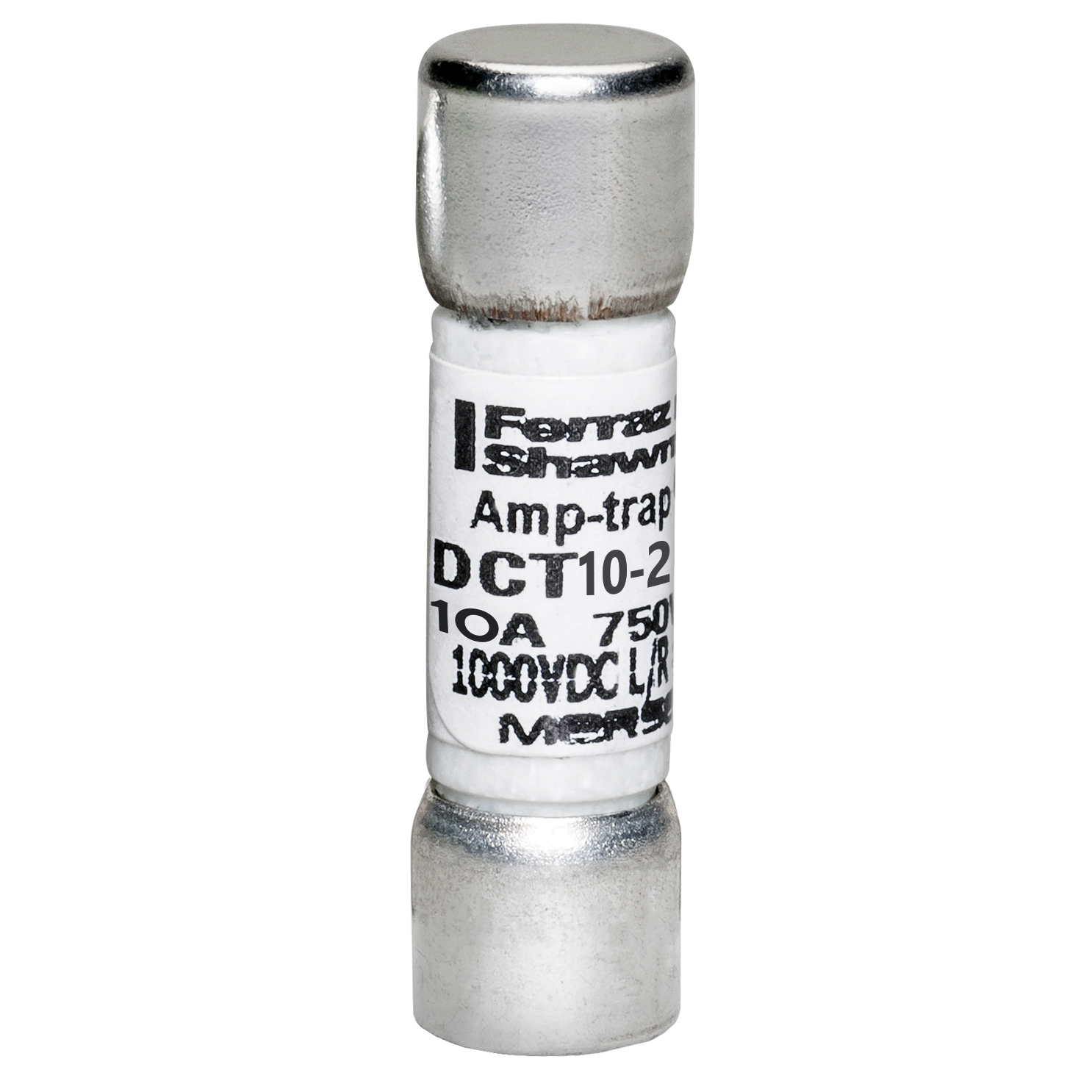 DCT10-2 DCT Fast Acting Special Purpose Midget Fuse, 10 A, 750 V AC/1000 V DC, 100/50 kA Interrupt