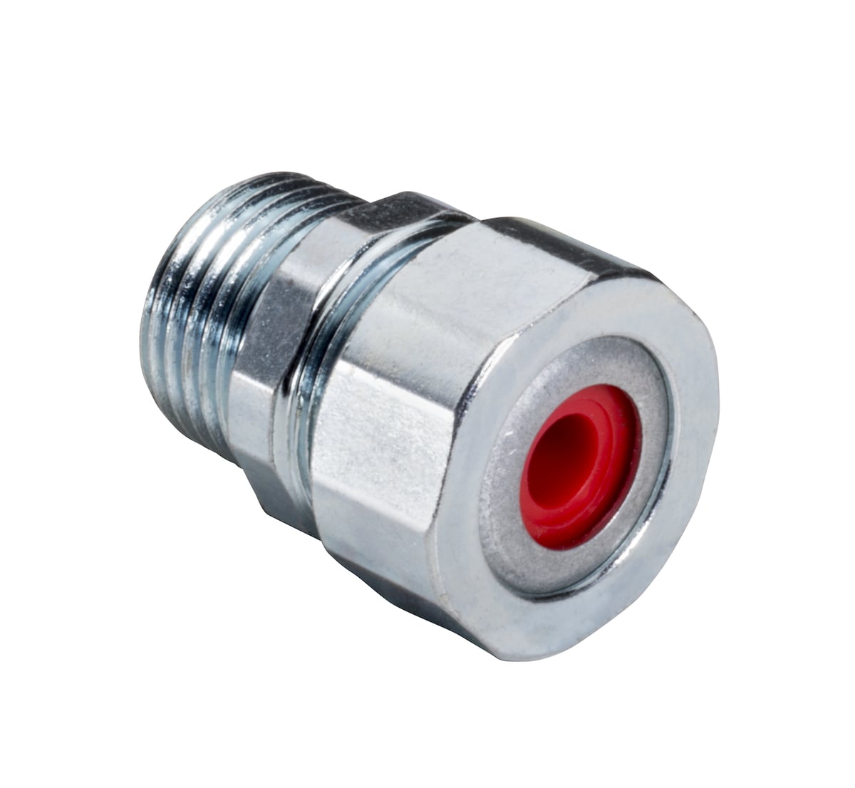 50A350 Strain Relief Flexible Cord Connector, 1/2 in Trade, 0.25 to 0.35 in Cable Openings, Steel, Zinc Plated