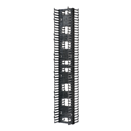 NRV6 NetRunner Dual Sided High Capacity Vertical Vertical Cable Manager, 6.7 in W x 13.8 in D, ABS, Black