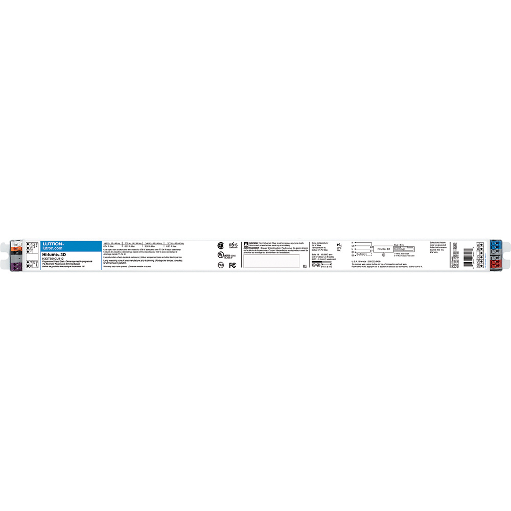 H3DT554CU110 H Series Electronic Ballast, T5HO Lamp, 120 to 277 V, Programmed/Rapid, 1 Ballast Factor