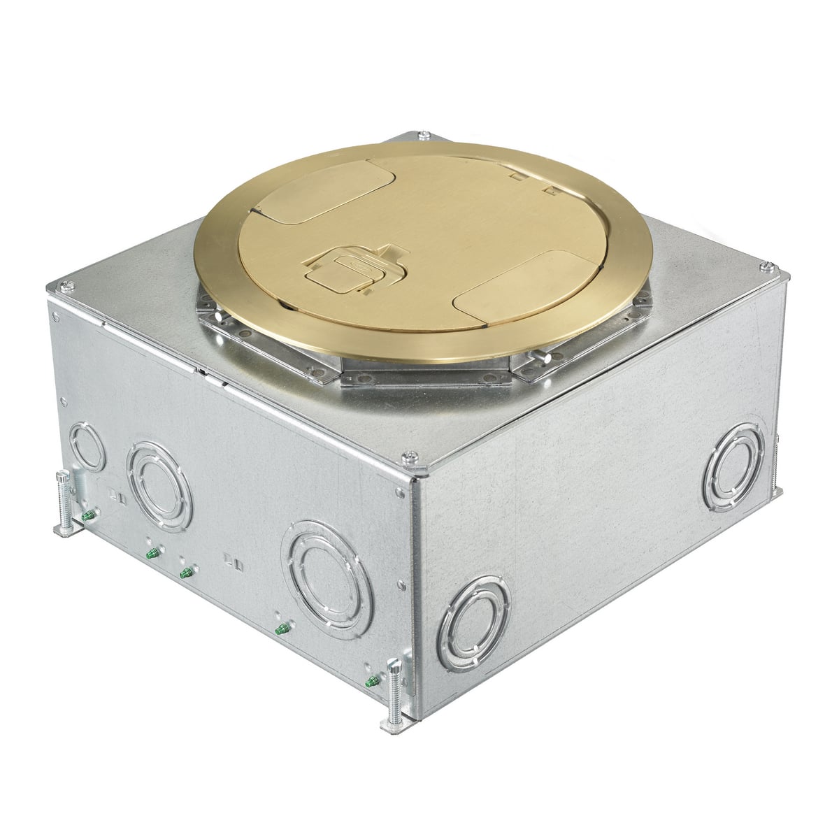 CFBS1R8CVRBRS CFB2G Furniture Feed Standard Surface Style Floor Box Cover, 8 in Dia, 7-1/2 in L x 7-1/2 in W x 1.3 in D, Cast Aluminum