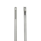Multi-Lok 316 Stainless Steel Cable Tie, Uncoated, Length of 610mm (24 Inches), Width of 7mm (0.28 Inch), Thickness of 0.25mm (0.01 Inch), Tensile Strength Rating of 1112 Newtons (250 Pounds)