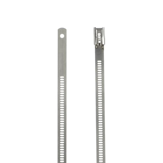 TYS24-280 Ty-Rap Cable Tie, 24 in L x 0.28 in W x 0.01 in THK, 316 Stainless Steel, Metallic Gray