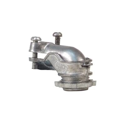 CI2210 Iberville Cable Connector, 3/8 in Trade, 0.4 to 0.62 in Cable Openings, For Use With AC90 (BX) 14/2-10/2, 14/3-10/3, 14/4-12/4 Armored Cable/Flexible Conduits, Zinc Alloy