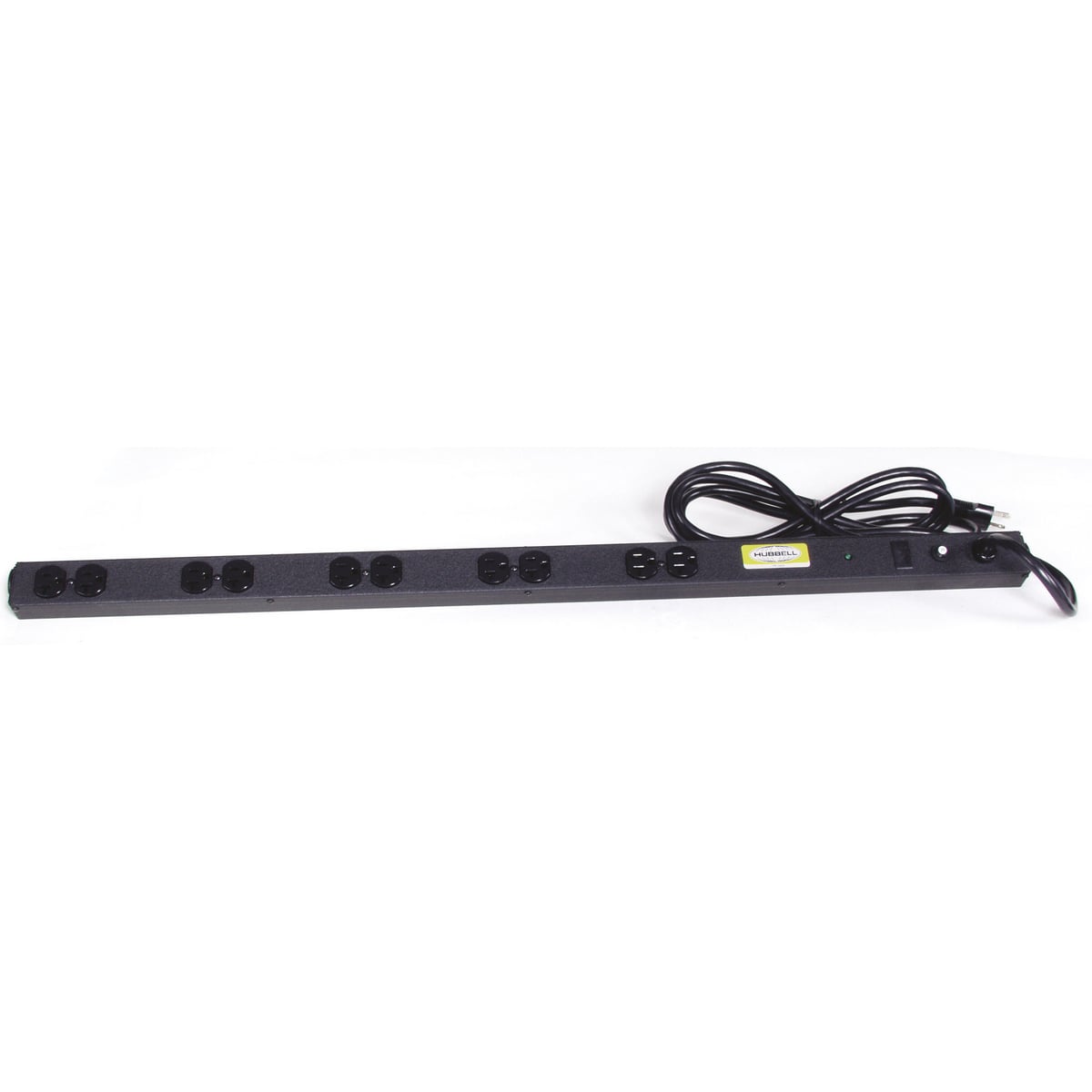 PR10420 1-Circuit 1-Phase Fully Insulated Standard Vertical Power Strip, 125 V AC, 20 A, 10 Outlets, 10 ft L Cord, Rack Mount