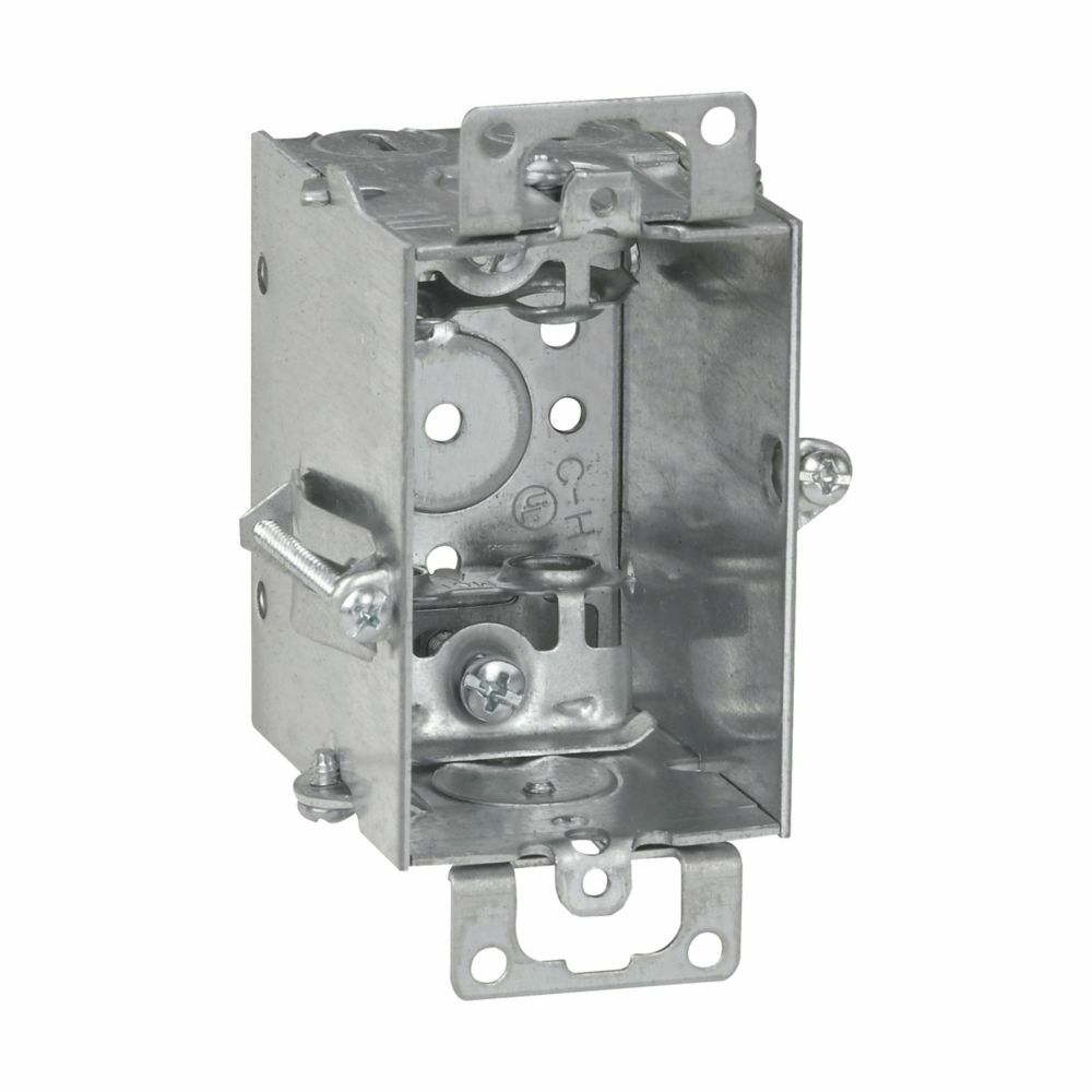 TP179 Thepitt Gangable Welded Switch Box, Steel, 12.5 cu-in Capacity, 1 Gang, 1 Knockout