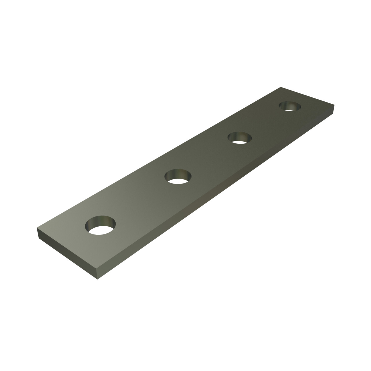 P6067-EG Channel Flat Plate Fitting, 4 in L x 13/16 in W x 1/8 in THK, HRPO Steel