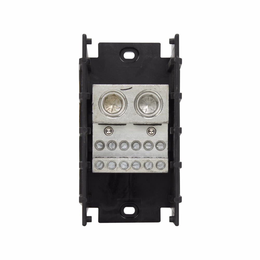16530-1 Power Distribution Block, 600 V AC/DC, 760 A, 1 Pole, (2) 6 AWG to 500 kcmil Cu/Al Line side and (12) 14 to 4 AWG Cu/Al Load Wire, Thermoplastic