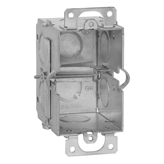 CDOWTG-25 Steel City Gangable Welded Style Switch Box, Steel, 12.5 cu-in Capacity, 1 Gangs, 1 Outlets, 4 Knockouts
