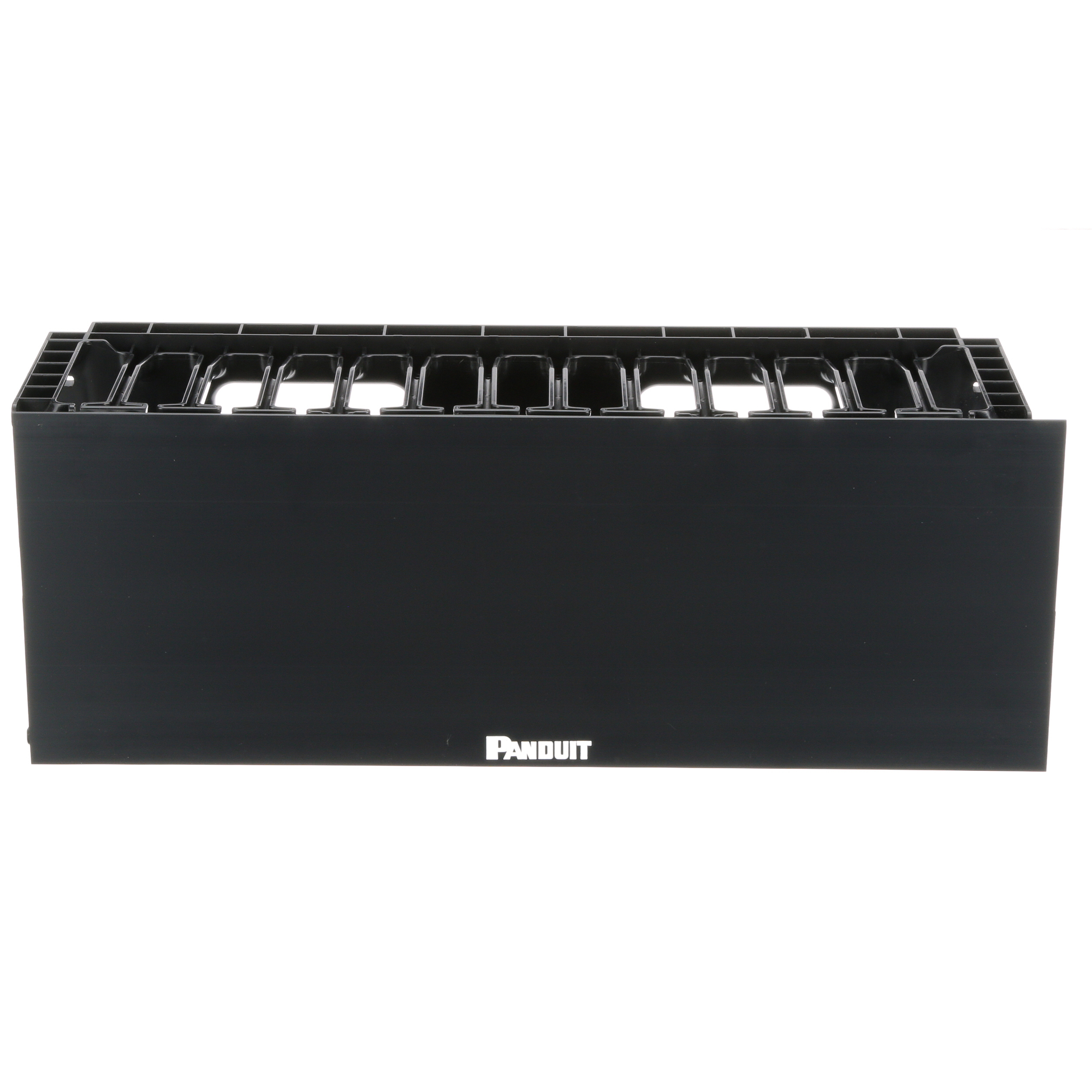 NMF4 NetManager 1-Sided High Capacity Horizontal Cable Manager, 19 in W x 6.2 in D, 4RU Rack, ABS
