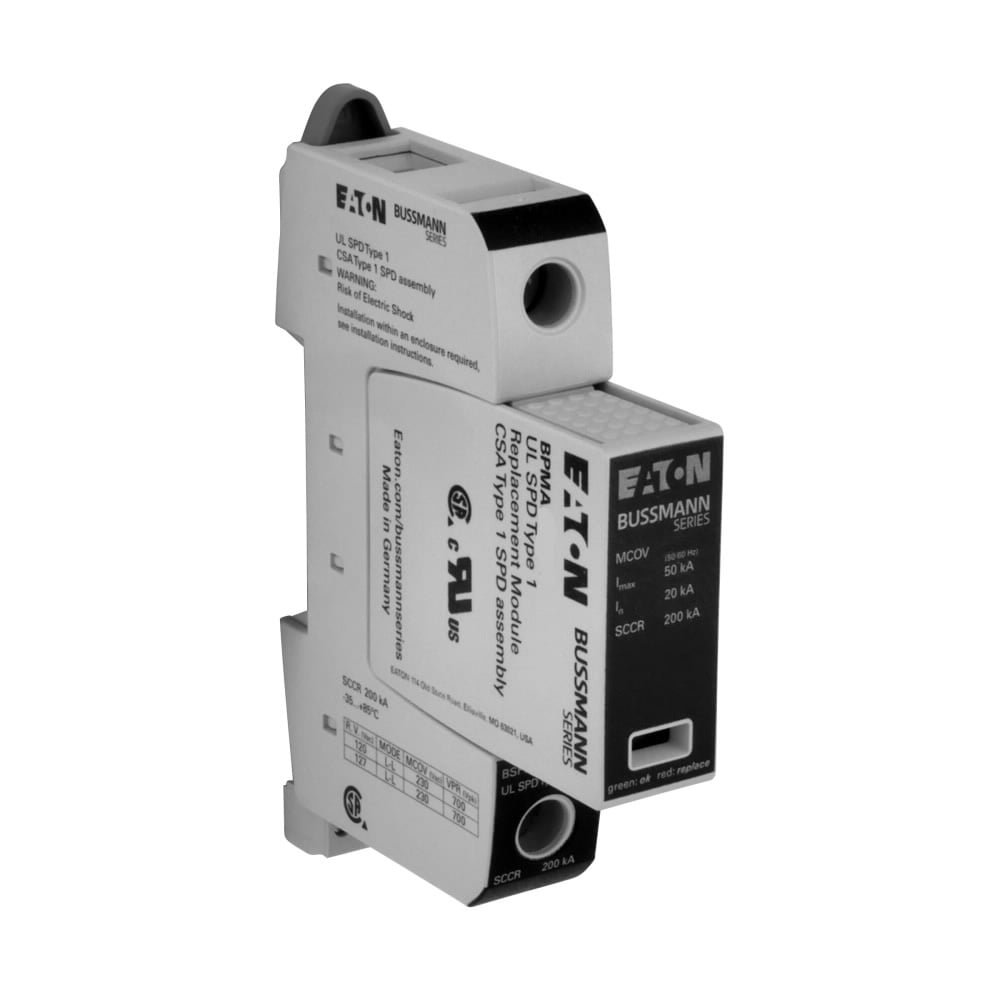 BSPMA1120S2GR Surge Arrestor Surge Protection Device, 50/60 Hz, 1 Poles, 200 kA SCCR, 1 Phase