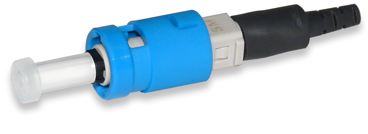 ST Connector, OS1/2 9-µm SM 250-or-900-µm Cable, Blue