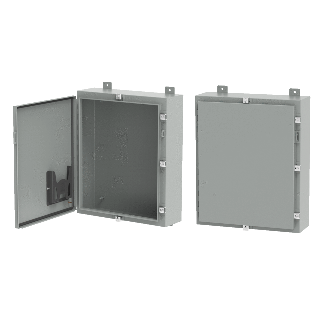 A42H30BLP 1-Door Enclosure, 42 in L x 30 in W x 8 in D, NEMA 4/IP66 NEMA Rating, Steel