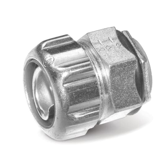 5361 T&B Insulated Straight Conduit Connector, 3/8 in Trade, Steel, Electro-Zinc Plated