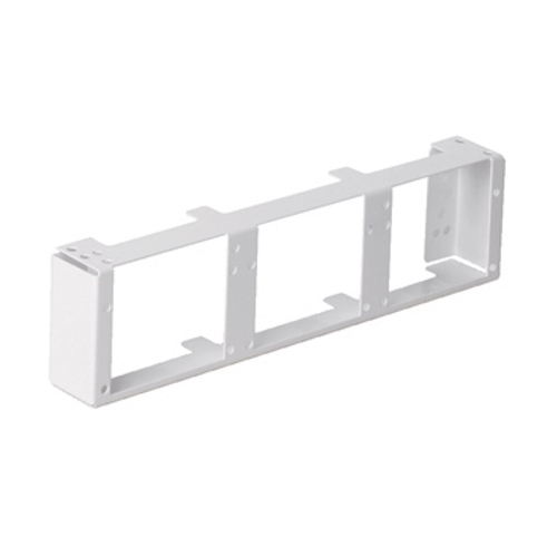 F7510 3-Bay Module Mounting Bracket, Cold Rolled Steel, White