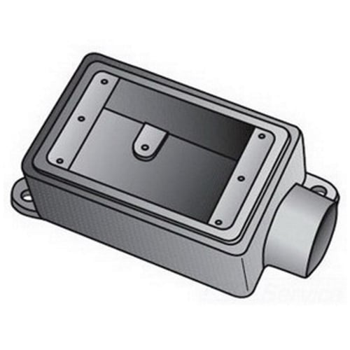 FD175 Type FD Deep Heavy Duty Device Box With Internal Ground Screw, Feraloy Iron Alloy, 28 cu-in Capacity, 1 Gangs, 1 Outlets, 1 Knockouts, 4-11/16 in H x 2-15/16 in W x 3-1/16 in D