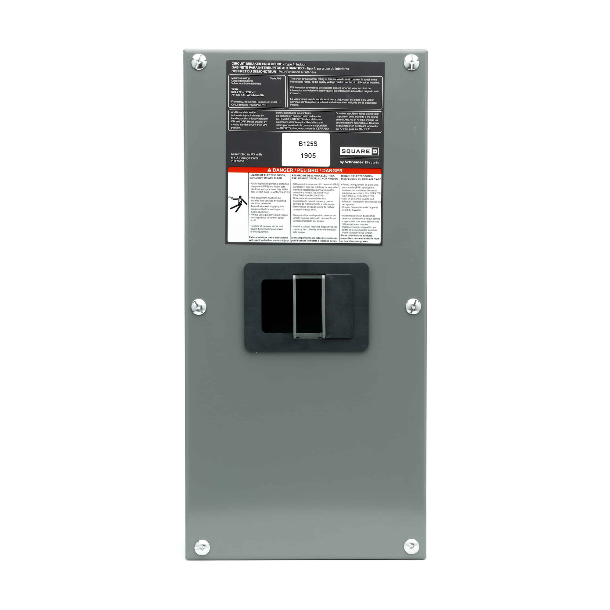 B125S PowerPact B-Frame Circuit Breaker Enclosure, Surface Mount ...