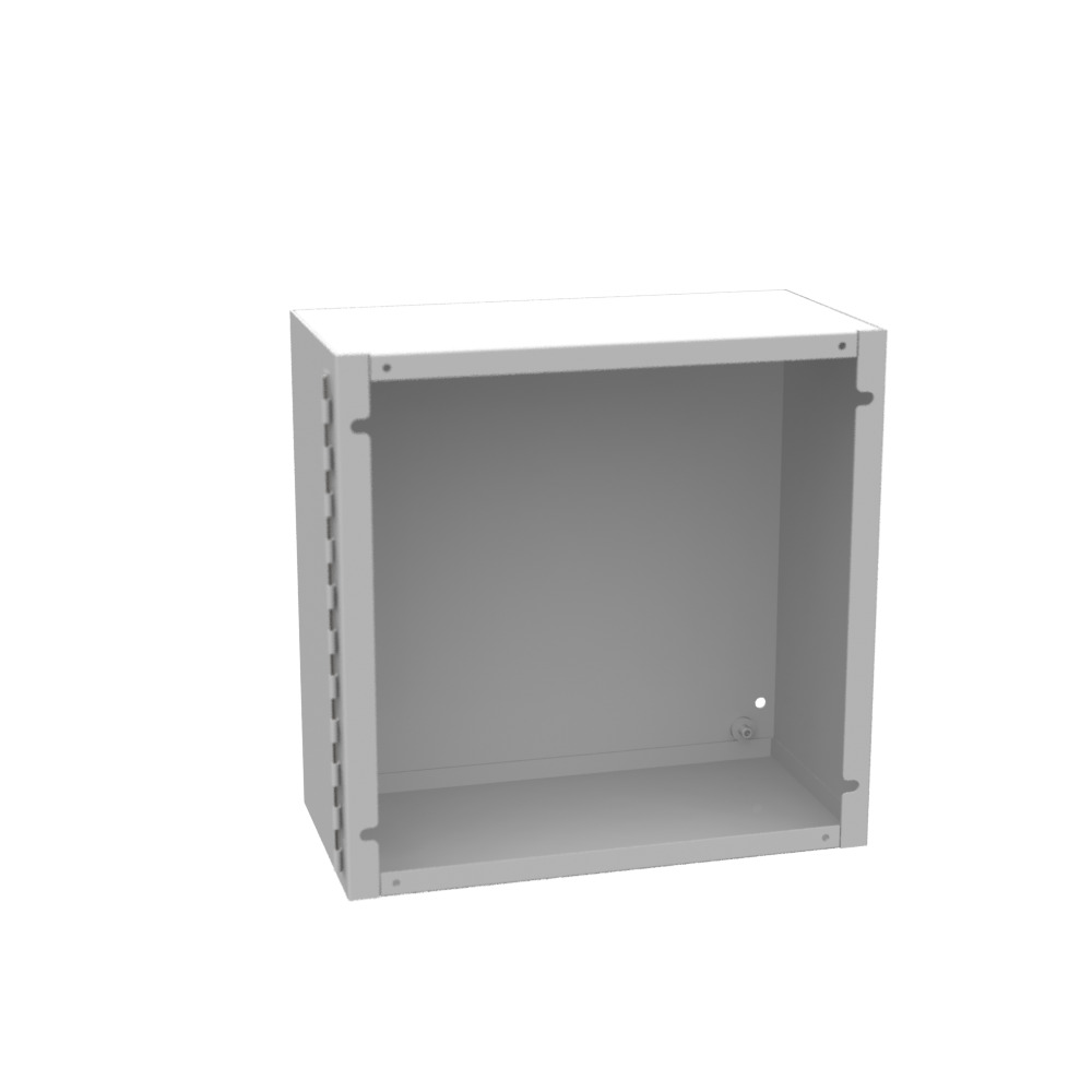 12x6x12 Hinge Cover Type 1 UL Listed Steel No Knockouts ANSI 61 Gray Coninuous Hinge Slotted Quarter Turn Latch