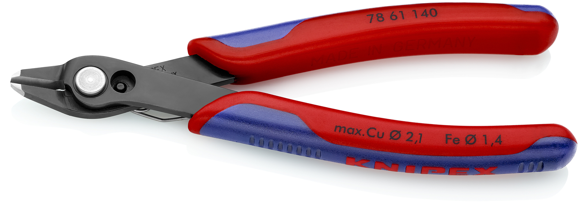 Electronics Super Knips XL, 5 1/2 in., Multi-Component, Black-Oxide, Flush Cut, Oval Head, Up to 1/16 in. Medium Wire