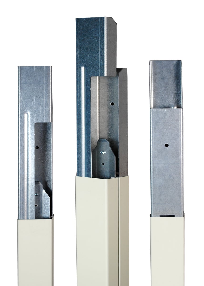 Tele-Power; Blank Vertical Drop Pole Extender; 5 ft Length, Steel, Gray