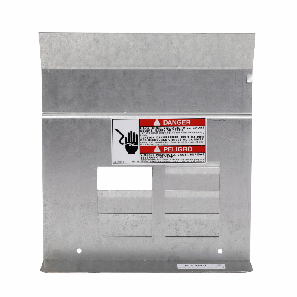 CHUDFCVR Upper Deadfront Cover With (6) Breaker Twistouts, For Use With Power Pedestal Outlet Panel