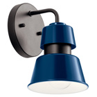The Lozano(TM) 13in; 1 light outdoor wall light features a brilliant white interior to reflect light for a maximum effect and a Catalina Blue finish with Anvil Iron band for added interest. A perfect addition in several aesthetic outdoor environments, including modern and transitional.