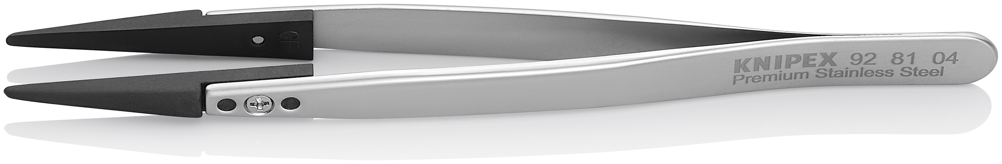 Premium Stainless Steel Gripping Tweezers-Replaceable Tips, 5 1/4 in., 1.00 mm TT, 2.00 mm TW