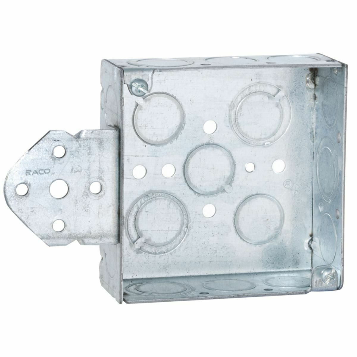 193 Square Box, Steel, 21 cu-in Capacity, (15) Knockouts, 4 in H x 4 in W x 1-1/2 in D