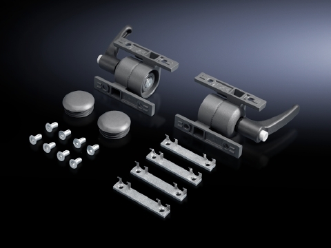6005500 Adjustable Frame Connector, For Use With Comfort Panel, Die Cast Zinc, Graphite Gray