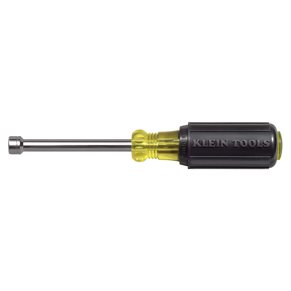 630-6MM Standard Length Nut Driver, 6 mm, Hex/Hollow Shank, Cushion Grip Handle, Polished Chrome