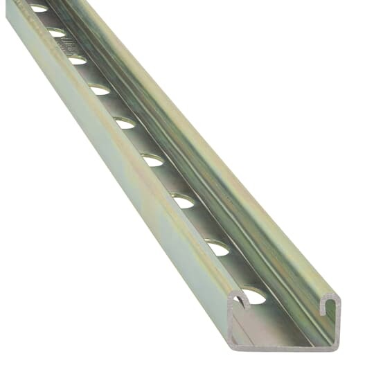 B-907-10 Punched Slotted Strut Channel, 10 ft x 1-1/2 inch x 3/4 inch, Steel, 14 Gauge