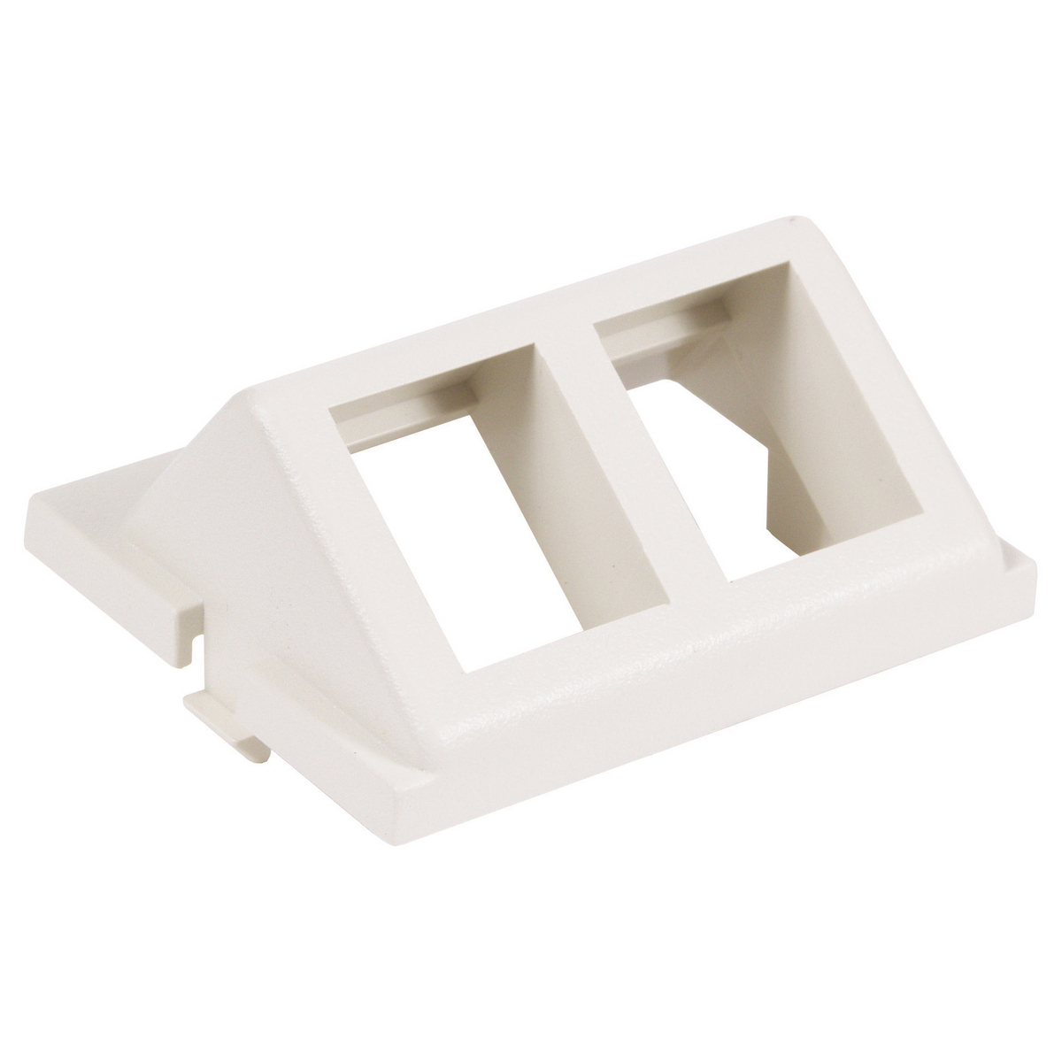 IM2KA15W 1.5-Unit Angled Horizontal Unloaded A/V Module, 1 Gangs, 2 Ports, Keystone Module, Snap-Fit Mount, ABS