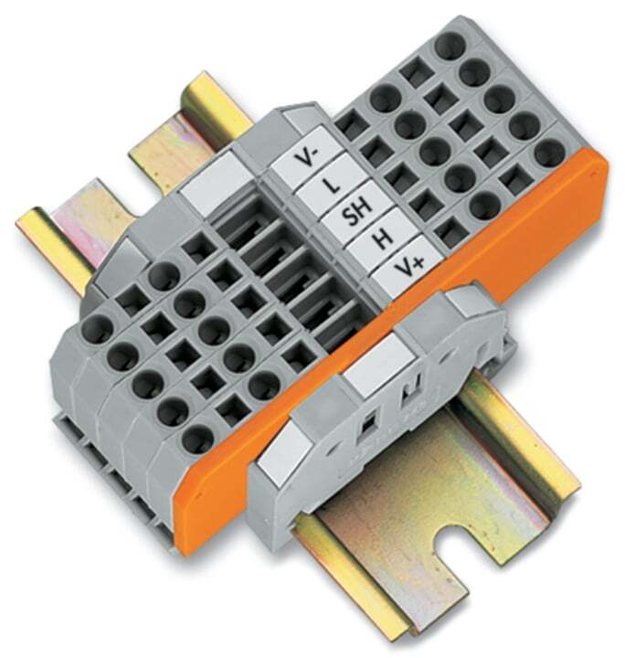 Multi port device tap; 2 trunk cables (input, output); 2 drop cables