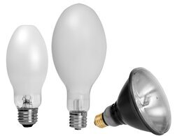 H38JA-100/DX/69408 HID Mercury Vapor Lamp, 100 W, E39 Lamp, ET23.5, 4000 Lumens