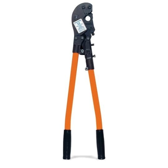 TBM6S Color-Keyed Manual Crimp Tool With Shure-Stake Mechanism, 8 AWG to 500 kcmil Copper, 10 AWG to 350 kcmil Aluminum Cable/Wire