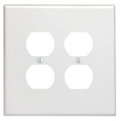 85116 Oversized Wall Plate, 2 Gangs, 5.31 in W x 5.25 in H, Thermoset, Brown